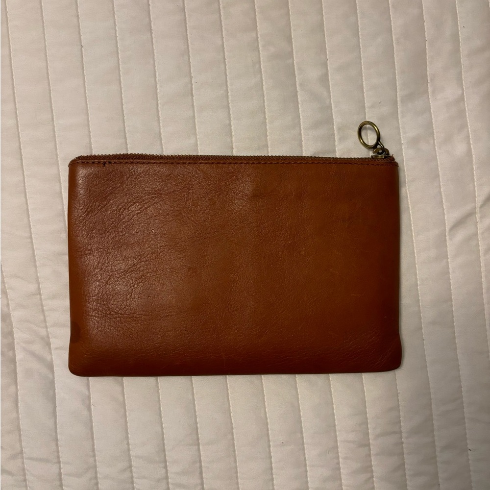 Madewell Tan Leather Clutch